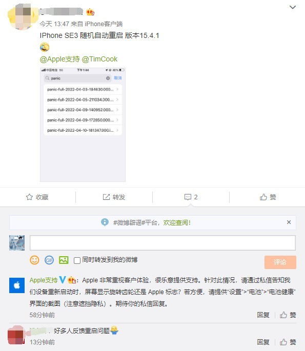龙亭苹果13维修分享iPhone SE 3重启死机怎么办 