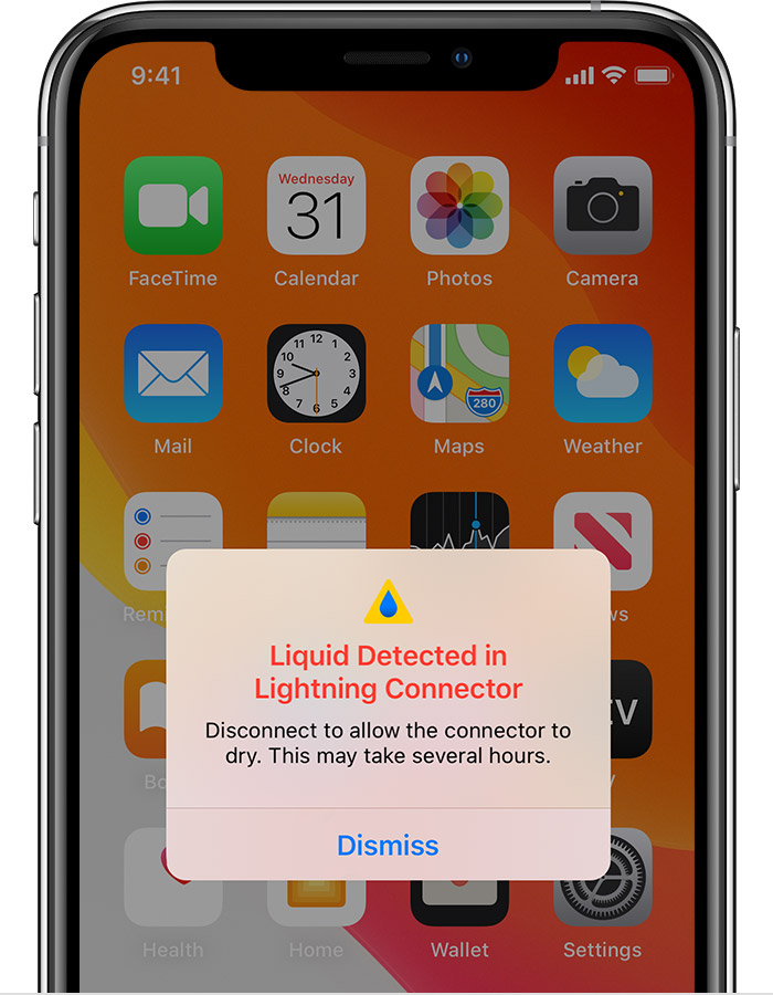 龙亭苹果手机维修分享iPhone 12 在充电时出现 “闪电接口检测到液体”的提示怎么办 